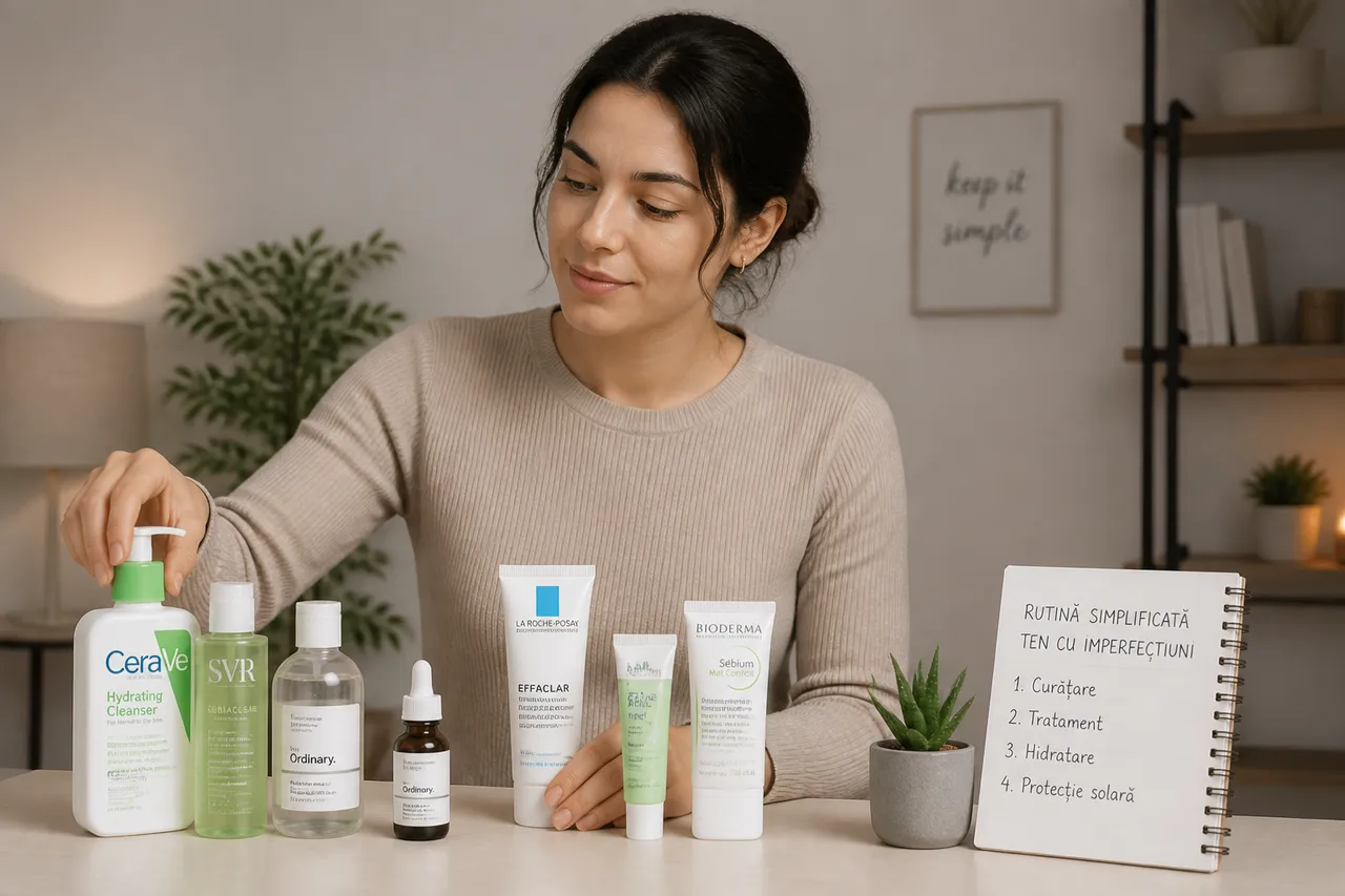 rutină de îngrijire pentru acneea adultă și produse nepotrivite