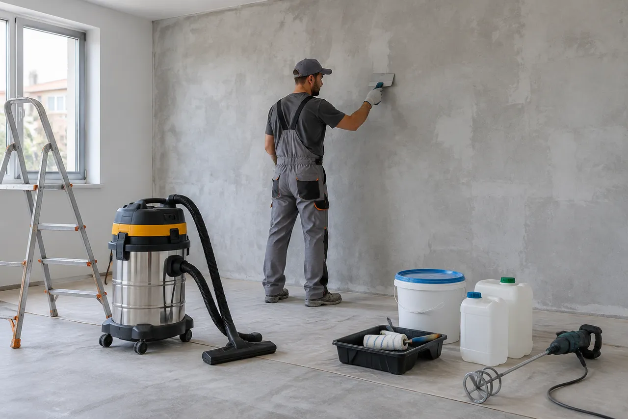pregătirea suprafeței pentru finisaj beton aparent